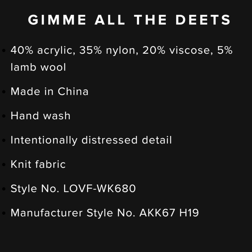 LOVERS + FRIENDS Stone Turtleneck Lightly Distressed Sweater Cozy Neutral - Picture 2 of 11